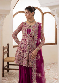 Kaira plum crushed pants detail - Kanwal Malik luxury pret