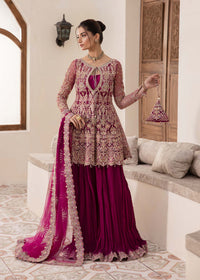 Kaira plum full ensemble view - Kanwal Malik luxury pret
