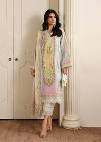Kairo pastel blue dupatta detail - Kanwal Malik luxe silk