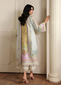 Kairo pastel blue adda work embroidery detail - Kanwal Malik luxe silk