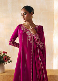 Laiya fusia multi-hued border detail - Kanwal Malik luxury pret