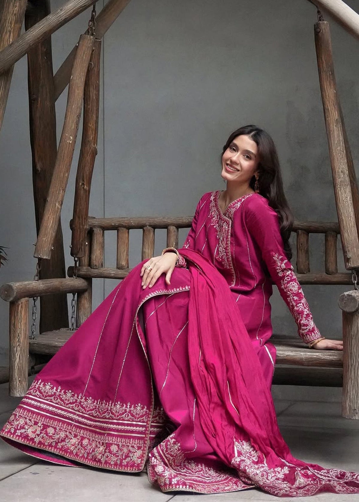 Laiya fusia festive styled look - Kanwal Malik luxury pret