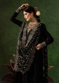 Layla black peshwas side view - Kanwal Malik Shehnai Luxury Pret'26