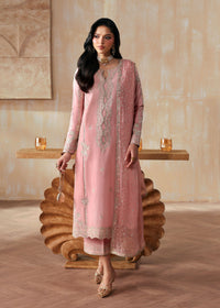 Leia powder pink tassel silk kameez front view - Kanwal Malik luxury pret