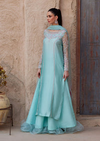 Lina powder blue Ada embroidery neckline detail - Kanwal Malik