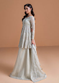 Mahira moonlit silver full ensemble view - Kanwal Malik luxury pret