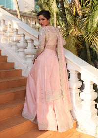 Marissa light pink badla crushed pants detail - Kanwal Malik