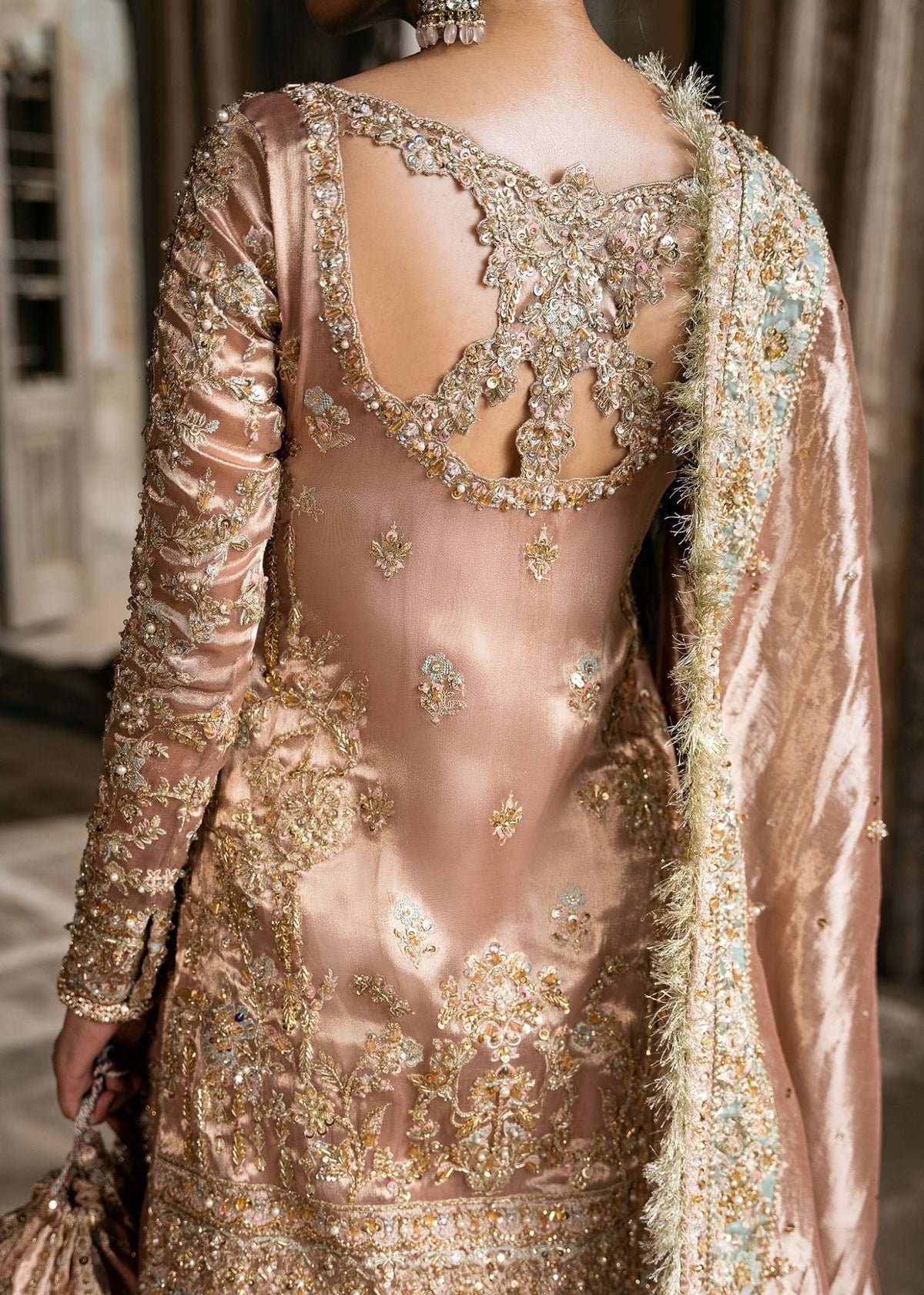 Meeram pink back view - Kanwal Malik