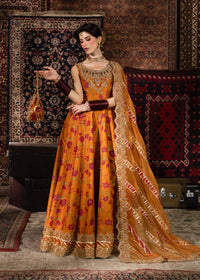 Mehr rust dupatta laser-cut border embroidery - Kanwal Malik luxury pret