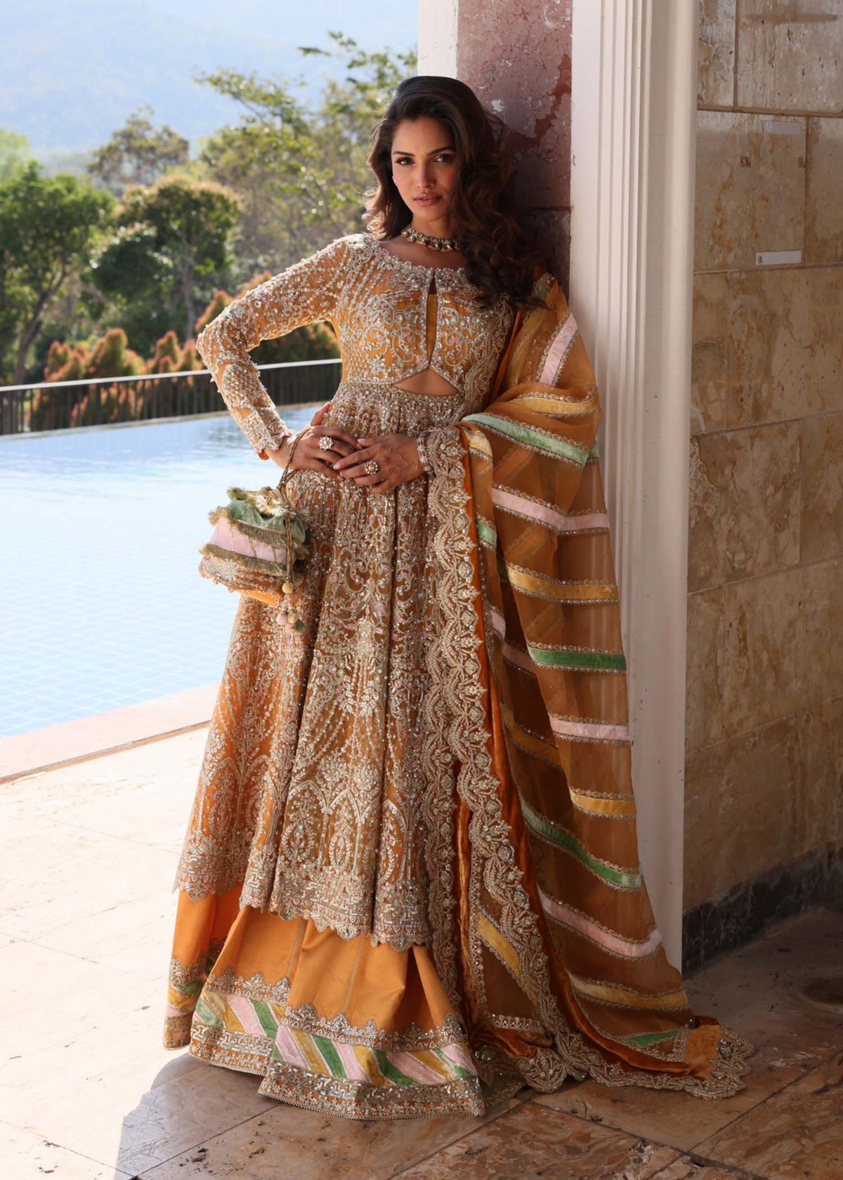 Merna rust complete look - Kanwal Malik