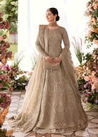 Minha nude bridal pishwas front view - Kanwal Malik bridal couture