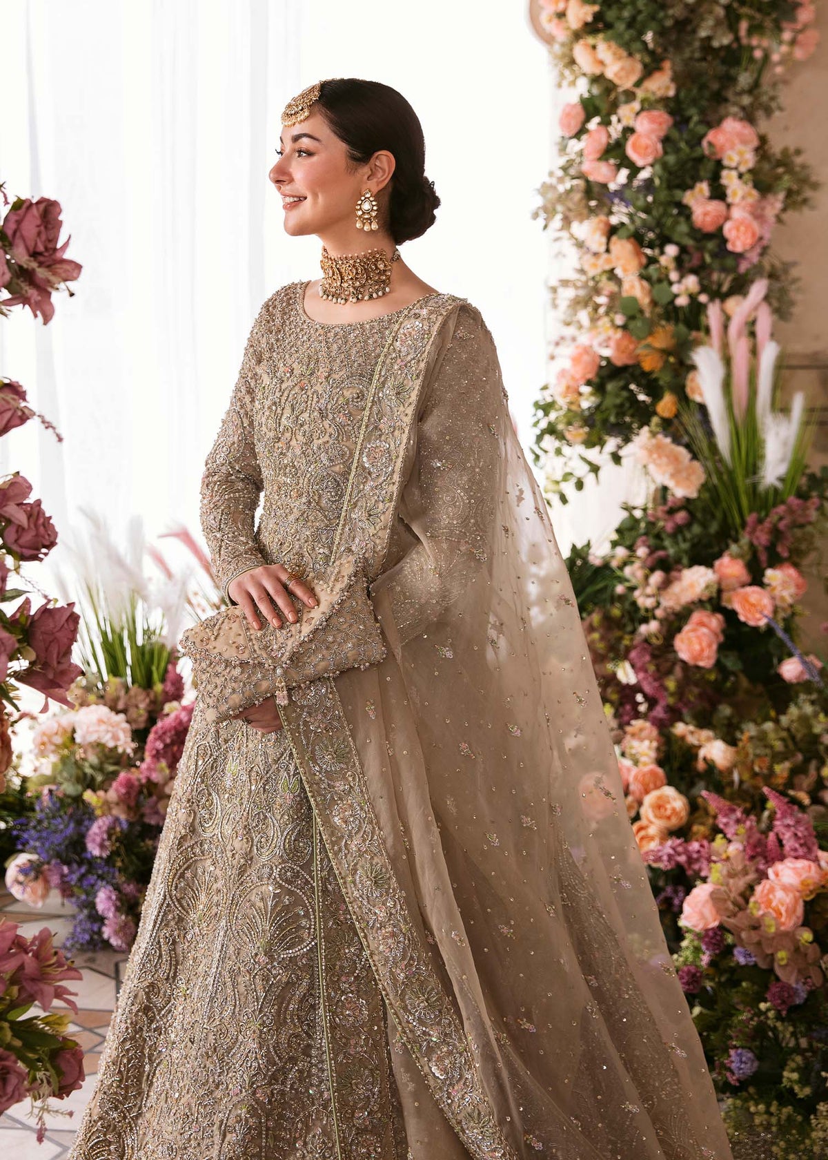 Minha nude veil detail - Kanwal Malik bridal couture