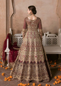 Muntaha deep red bridal styled look - Kanwal Malik bridal couture