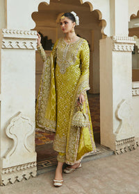 Mushq parrot green complete look - Kanwal Malik luxury pret