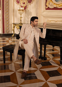 Nahil rose gold back view - Kanwal Malik menswear