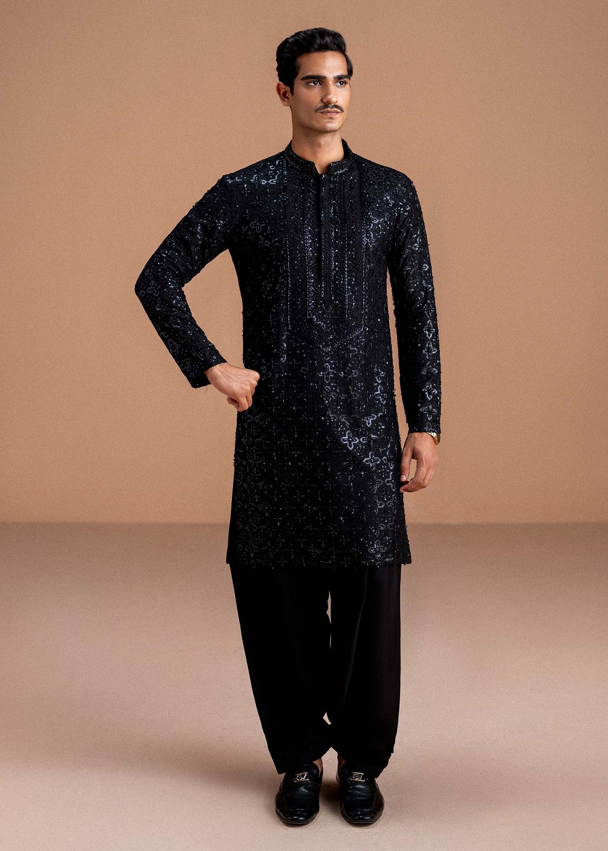 Nayal ink black back view - Kanwal Malik