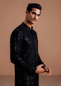 Nayal ink black full ensemble view - Kanwal Malik