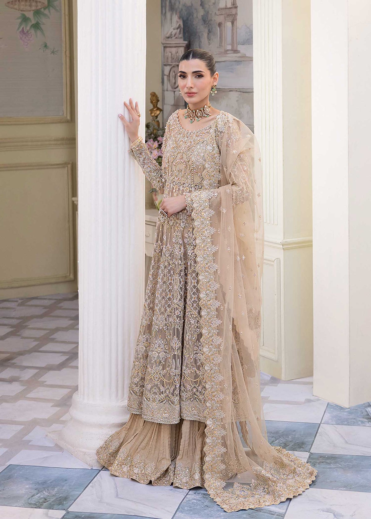 Nia nude complete look - Kanwal Malik luxury pret