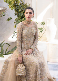 Nia nude floral embroidery detail - Kanwal Malik luxury pret