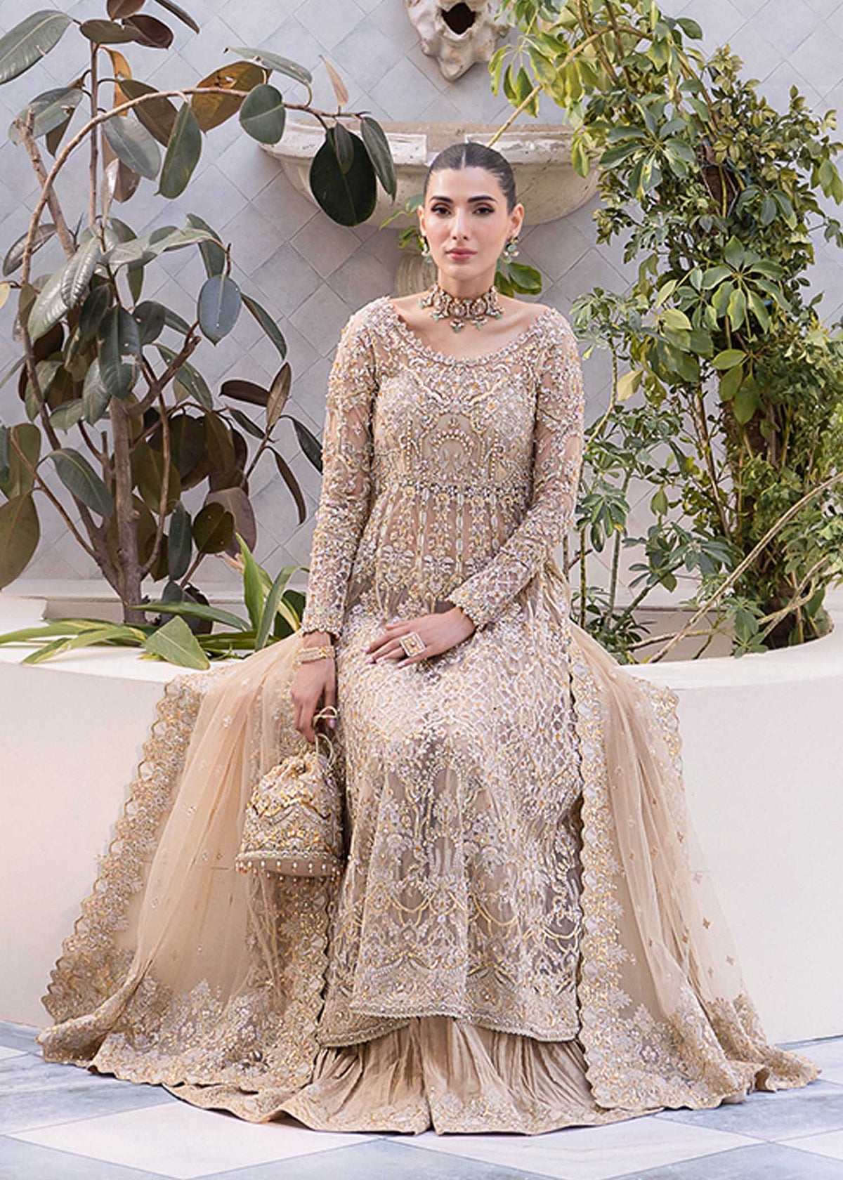 Nia nude styled look - Kanwal Malik luxury pret