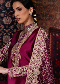 Nilofer plum pishwas complete look - Kanwal Malik Shehnai Luxury Pret'26