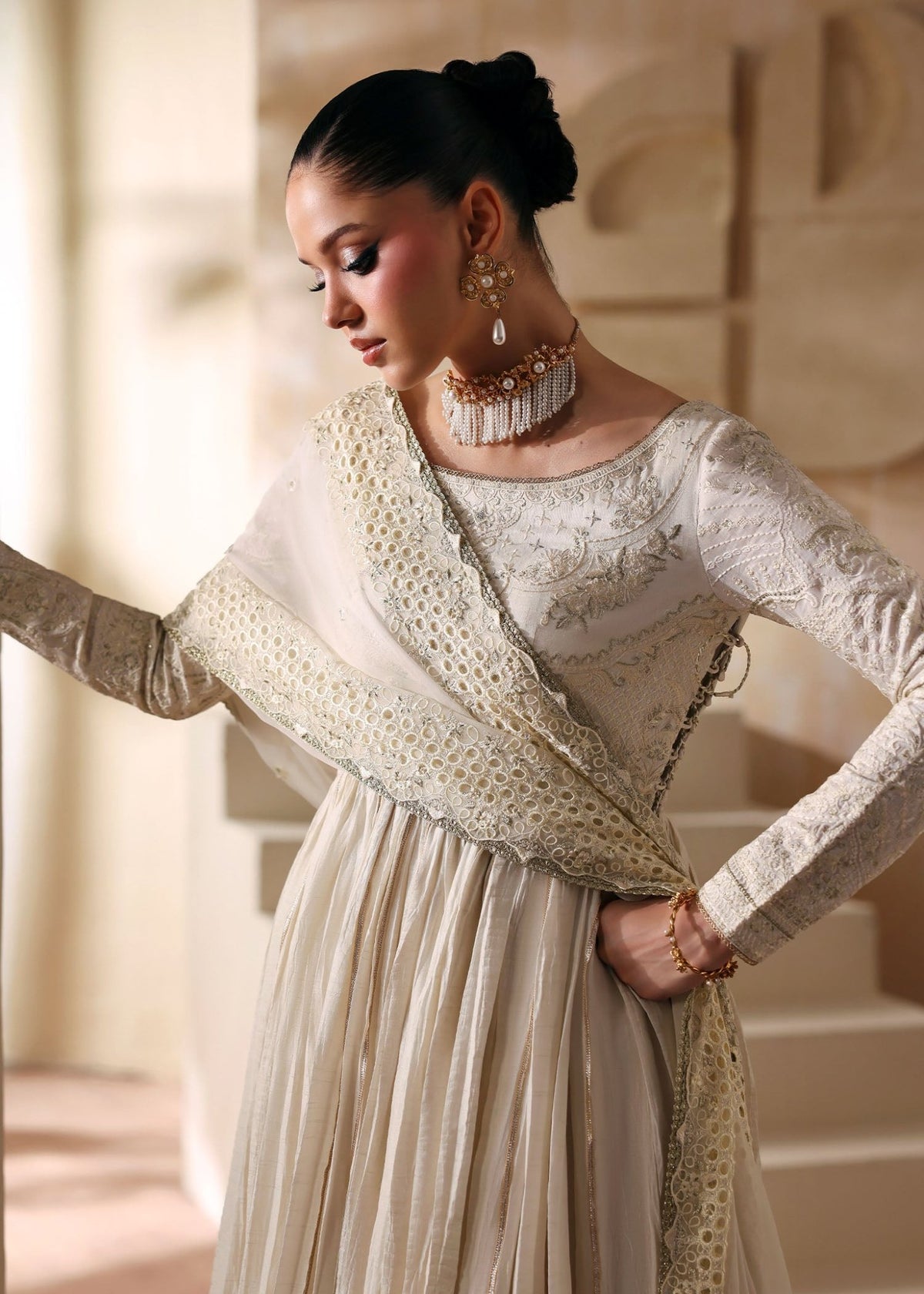 Nira ivory complete look - Kanwal Malik luxury pret