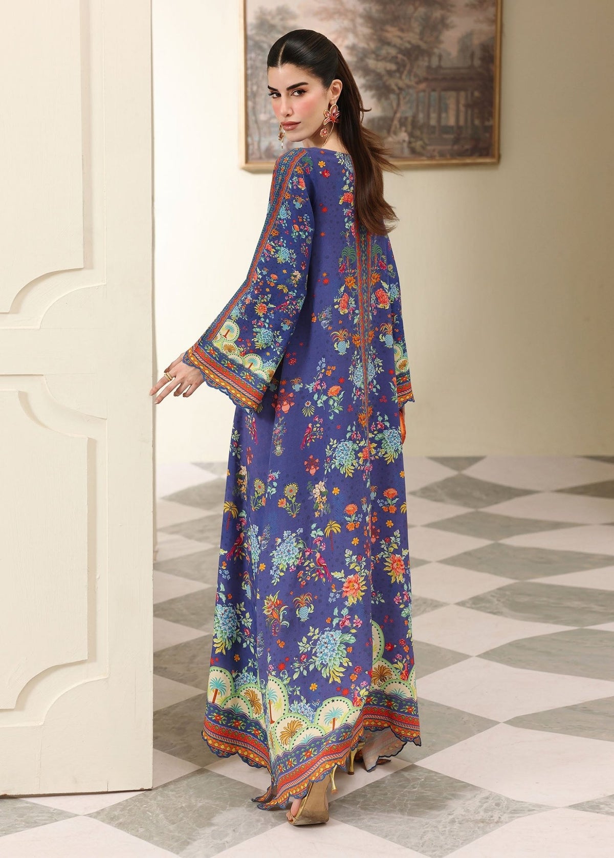Noire dark blue back view - Kanwal Malik
