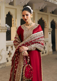 Noreen berry red back view - Kanwal Malik luxury pret