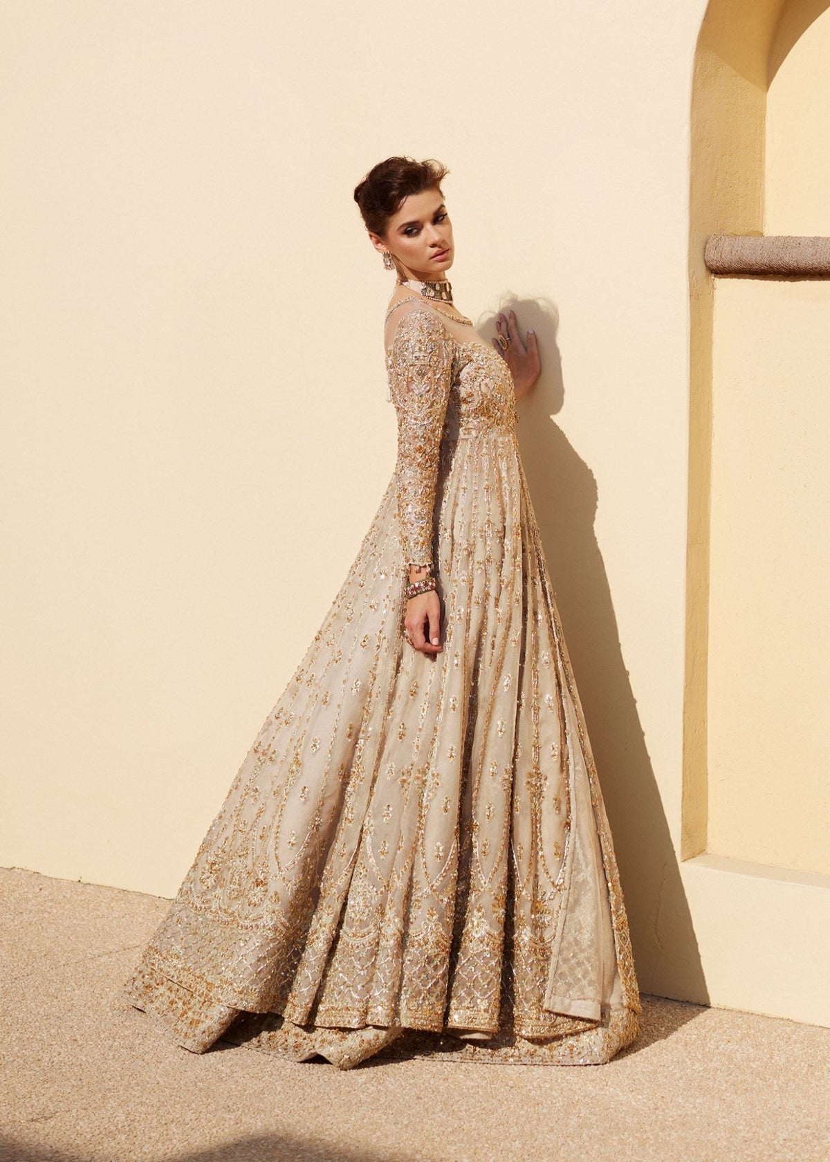 Novalle ivory bridal styled look - Kanwal Malik bridal couture