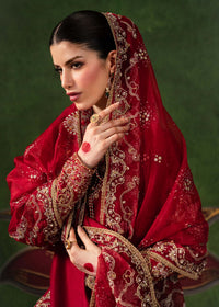 Nuray crimson ensemble full view - Kanwal Malik luxury pret