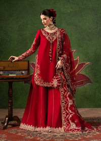 Nuray crimson ensemble styled look - Kanwal Malik Pakistani designer wear