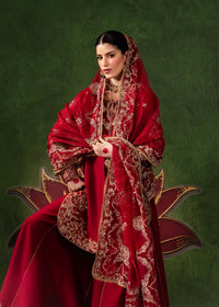 Nuray crimson festive styled look - Kanwal Malik Shehnai Luxury Pret'26