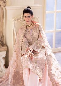 Orchid pink embellished neckline detail - Kanwal Malik
