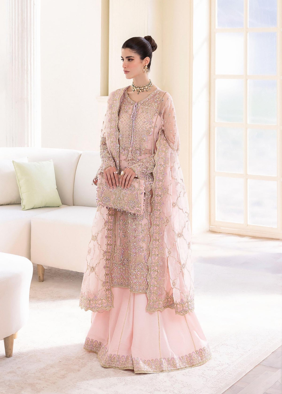 Orchid pink ensemble complete look - Kanwal Malik