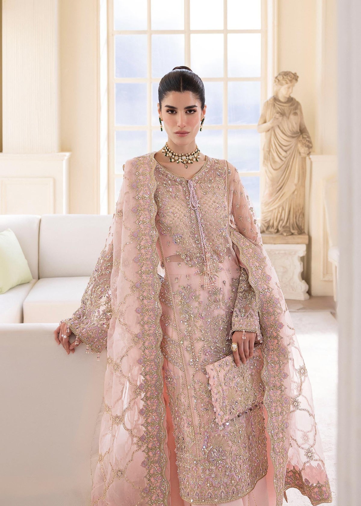Orchid pink ensemble side view - Kanwal Malik