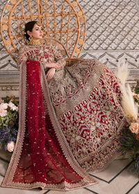 Raania red bridal back view - Kanwal Malik bridal couture