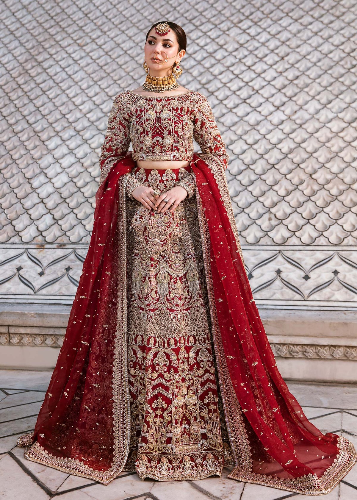 Raania red bridal complete look - Kanwal Malik bridal couture
