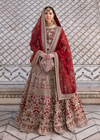 Raania red bridal lehnga choli front view - Kanwal Malik bridal couture