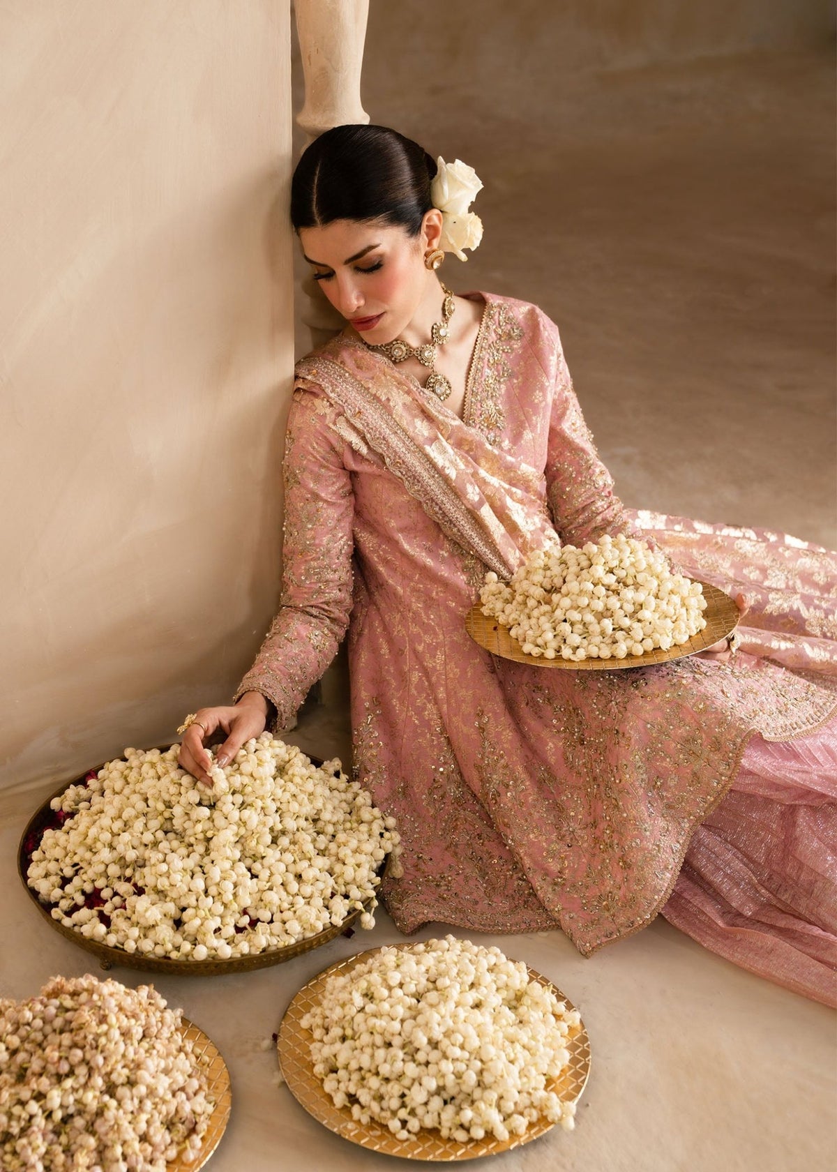 Ramisa tea pink festive styled look - Kanwal Malik Shehnai Luxury Pret'26
