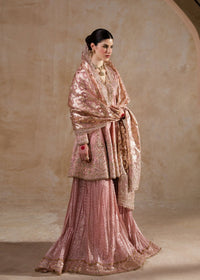 Ramisa tea pink peplum back view - Kanwal Malik luxury pret Pakistan