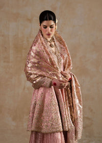 Ramisa tea pink peplum side view - Kanwal Malik Shehnai Luxury Pret'26