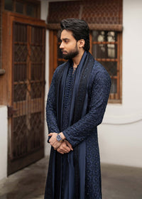 Ranjha navy blue complete look - Kanwal Malik menswear