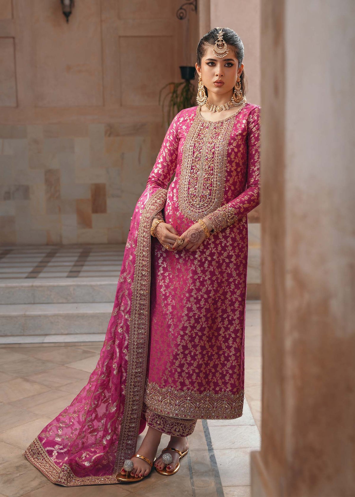 Rano shocking pink festive styled look - Kanwal Malik