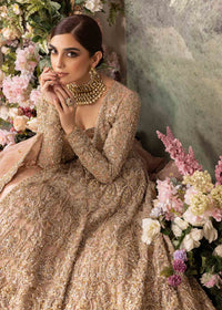 Rasha light pink organza dupatta detail - Kanwal Malik bridal couture