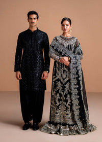 Rayen black dupatta detail - Kanwal Malik luxury pret