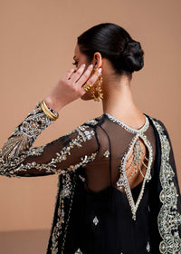Rayen black full ensemble view - Kanwal Malik luxury pret