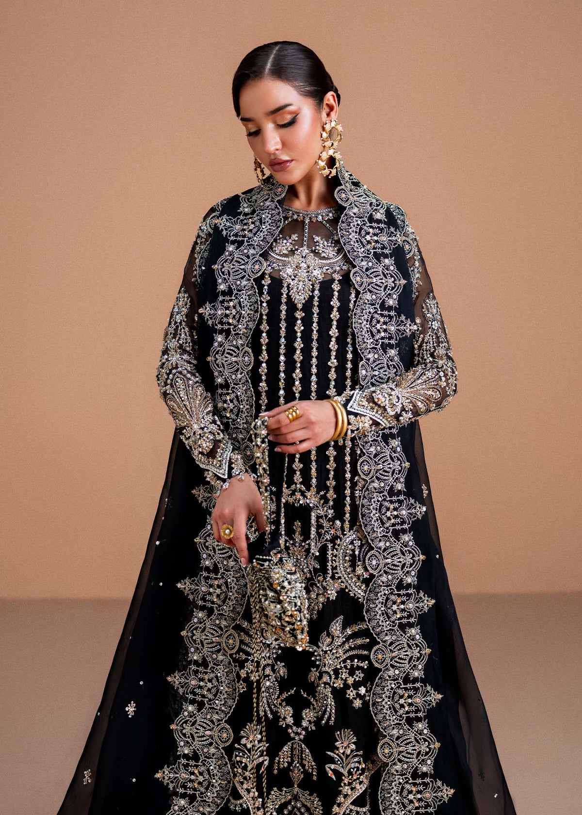 Rayen black styled look - Kanwal Malik luxury pret