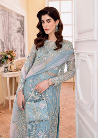 Rimel ice blue jewel neckline detail - Kanwal Malik