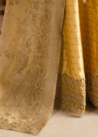 Roohi butter yellow embellished hem detail - Kanwal Malik luxury pret