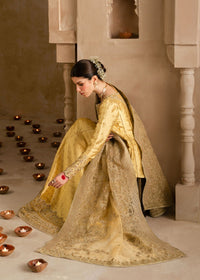 Roohi butter yellow festive styled look - Kanwal Malik Shehnai Luxury Pret'26